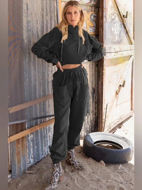 POL Pants - POL Clothing Drop Pocket Utility Jogger Black Small